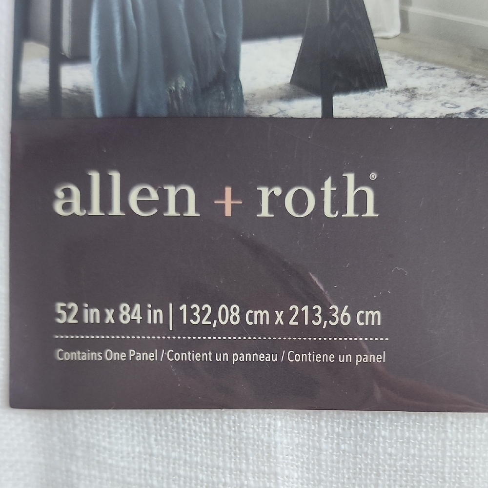 Allen + Roth White Rod Pocket Panel - Picture 3 of 6